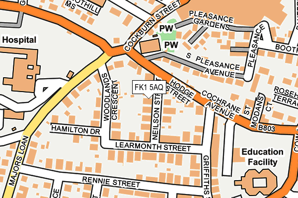 FK1 5AQ map - OS OpenMap – Local (Ordnance Survey) FK1 5AQ map - OS OpenMap – Local (Ordnance Survey)