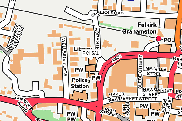 FK1 5AU map - OS OpenMap – Local (Ordnance Survey) FK1 5AU map - OS OpenMap – Local (Ordnance Survey)