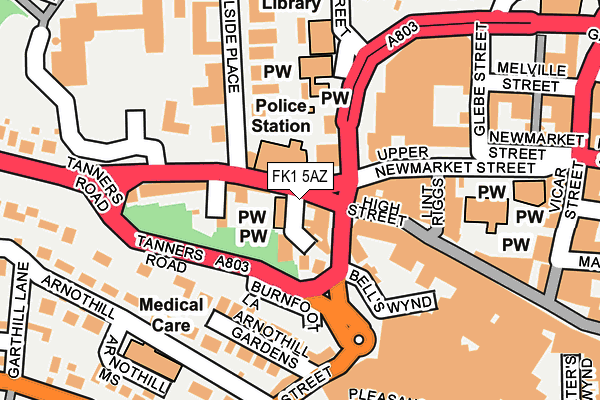 FK1 5AZ map - OS OpenMap – Local (Ordnance Survey) FK1 5AZ map - OS OpenMap – Local (Ordnance Survey)