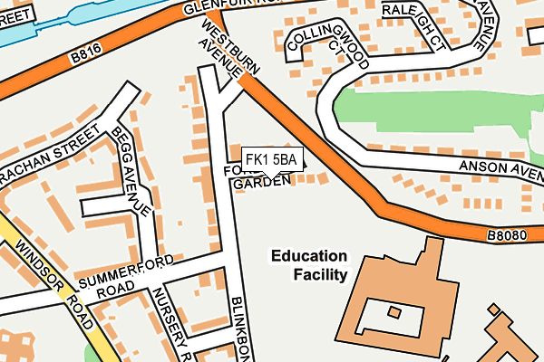 FK1 5BA map - OS OpenMap – Local (Ordnance Survey) FK1 5BA map - OS OpenMap – Local (Ordnance Survey)