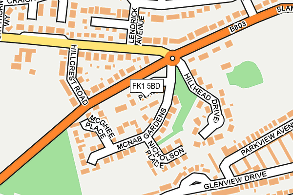 FK1 5BD map - OS OpenMap – Local (Ordnance Survey) FK1 5BD map - OS OpenMap – Local (Ordnance Survey)