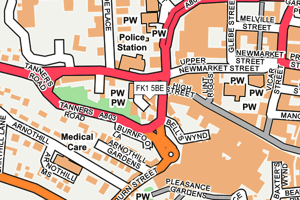 FK1 5BE map - OS OpenMap – Local (Ordnance Survey) FK1 5BE map - OS OpenMap – Local (Ordnance Survey)