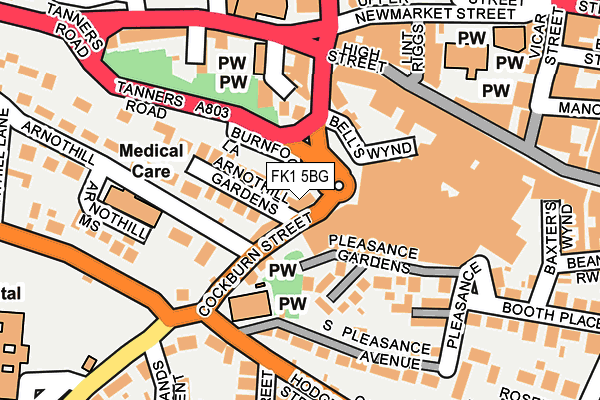 FK1 5BG map - OS OpenMap – Local (Ordnance Survey) FK1 5BG map - OS OpenMap – Local (Ordnance Survey)