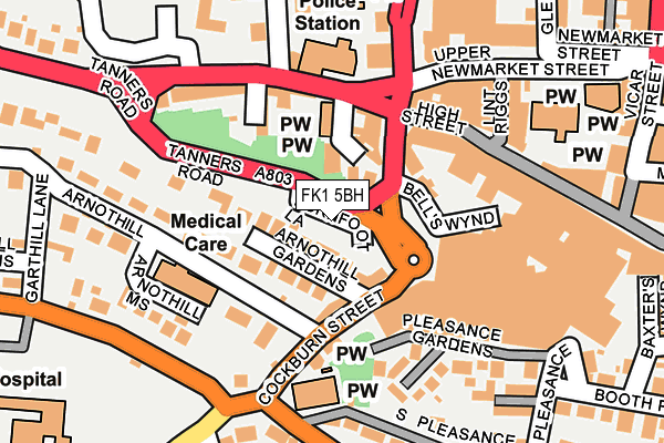 FK1 5BH map - OS OpenMap – Local (Ordnance Survey) FK1 5BH map - OS OpenMap – Local (Ordnance Survey)