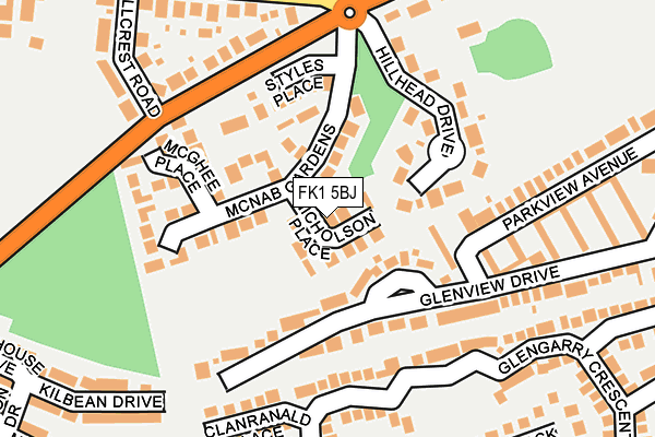 FK1 5BJ map - OS OpenMap – Local (Ordnance Survey) FK1 5BJ map - OS OpenMap – Local (Ordnance Survey)