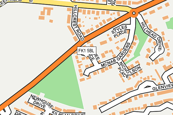 FK1 5BL map - OS OpenMap – Local (Ordnance Survey) FK1 5BL map - OS OpenMap – Local (Ordnance Survey)