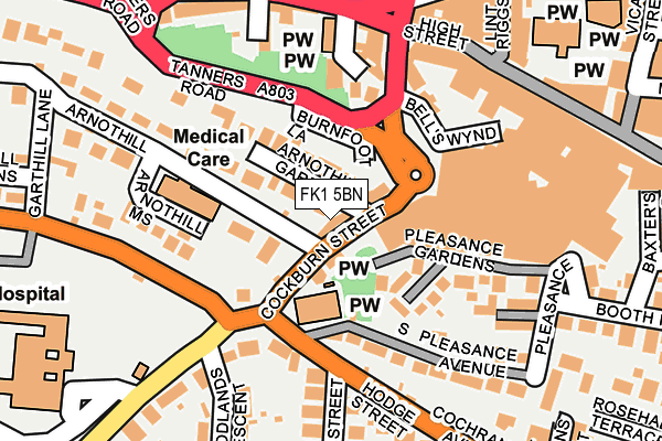 FK1 5BN map - OS OpenMap – Local (Ordnance Survey) FK1 5BN map - OS OpenMap – Local (Ordnance Survey)