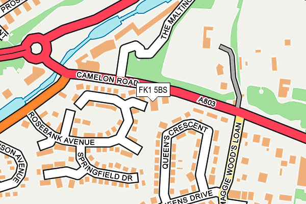 FK1 5BS map - OS OpenMap – Local (Ordnance Survey) FK1 5BS map - OS OpenMap – Local (Ordnance Survey)