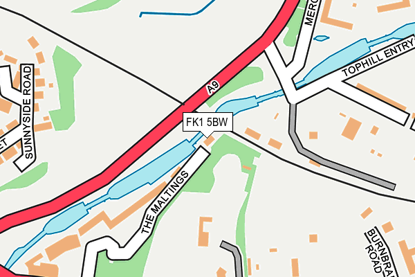 FK1 5BW map - OS OpenMap – Local (Ordnance Survey) FK1 5BW map - OS OpenMap – Local (Ordnance Survey)