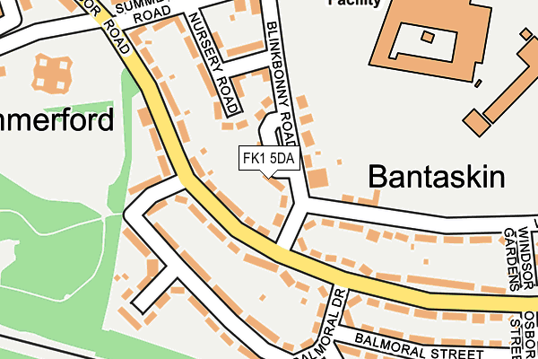 FK1 5DA map - OS OpenMap – Local (Ordnance Survey) FK1 5DA map - OS OpenMap – Local (Ordnance Survey)