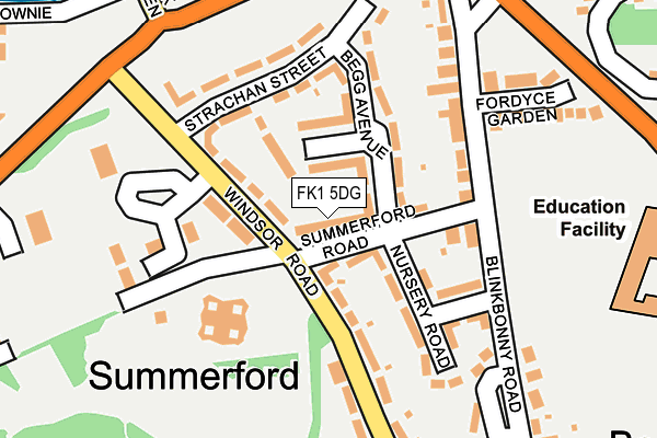 FK1 5DG map - OS OpenMap – Local (Ordnance Survey)