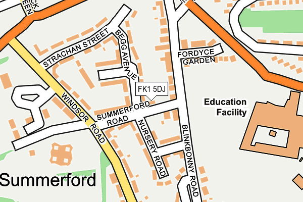FK1 5DJ map - OS OpenMap – Local (Ordnance Survey) FK1 5DJ map - OS OpenMap – Local (Ordnance Survey)