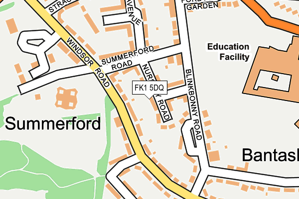 FK1 5DQ map - OS OpenMap – Local (Ordnance Survey)