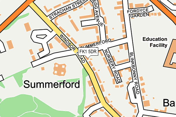 FK1 5DR map - OS OpenMap – Local (Ordnance Survey)
