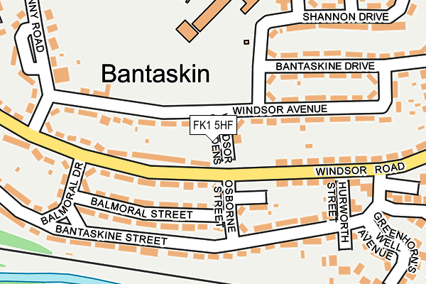 FK1 5HF map - OS OpenMap – Local (Ordnance Survey)