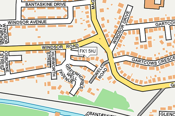 FK1 5HJ map - OS OpenMap – Local (Ordnance Survey) FK1 5HJ map - OS OpenMap – Local (Ordnance Survey)