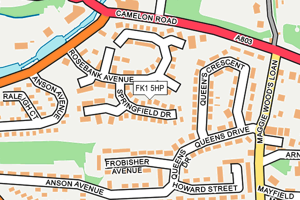 FK1 5HP map - OS OpenMap – Local (Ordnance Survey) FK1 5HP map - OS OpenMap – Local (Ordnance Survey)