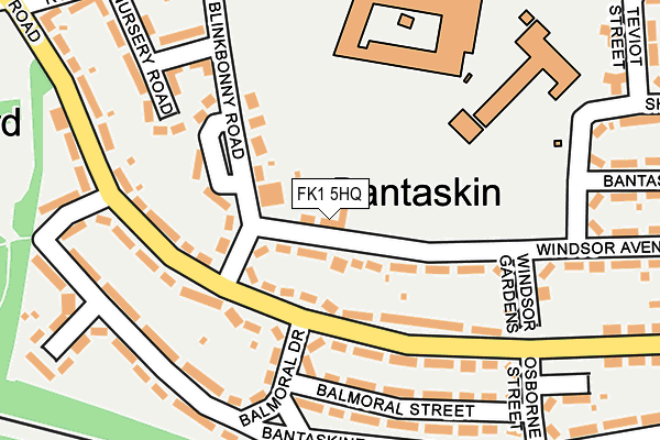 FK1 5HQ map - OS OpenMap – Local (Ordnance Survey) FK1 5HQ map - OS OpenMap – Local (Ordnance Survey)