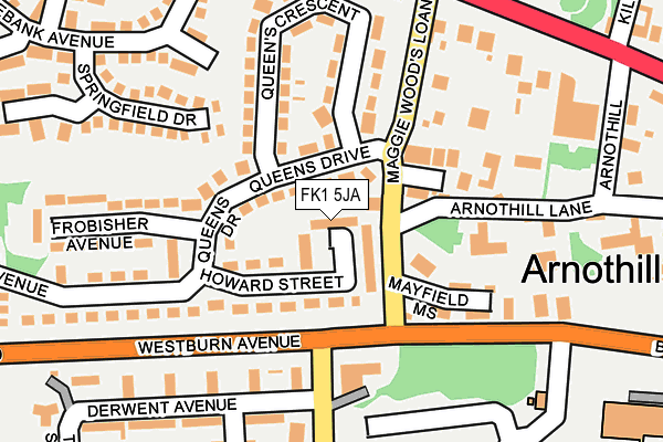 FK1 5JA map - OS OpenMap – Local (Ordnance Survey)