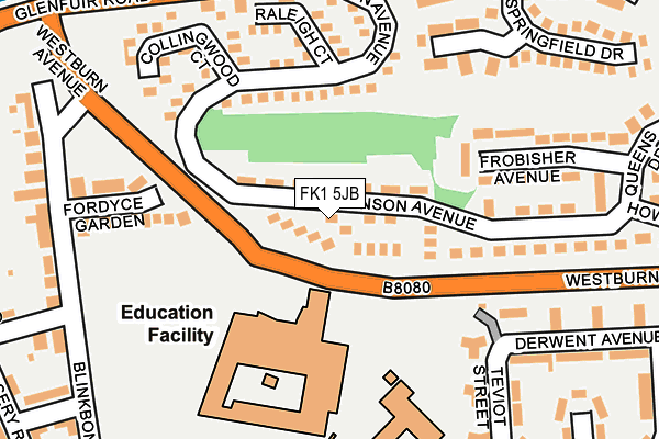 FK1 5JB map - OS OpenMap – Local (Ordnance Survey)