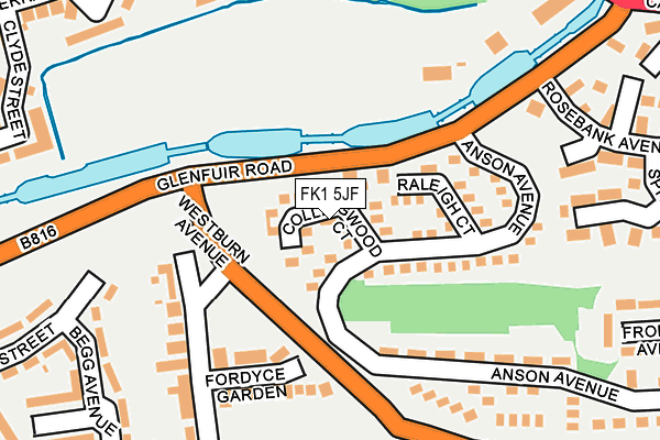 FK1 5JF map - OS OpenMap – Local (Ordnance Survey) FK1 5JF map - OS OpenMap – Local (Ordnance Survey)