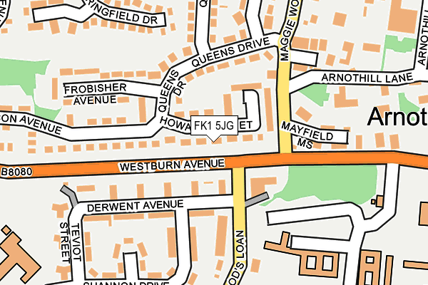 FK1 5JG map - OS OpenMap – Local (Ordnance Survey) FK1 5JG map - OS OpenMap – Local (Ordnance Survey)