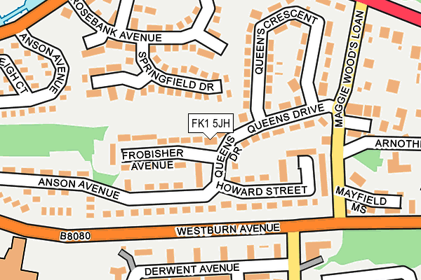 FK1 5JH map - OS OpenMap – Local (Ordnance Survey) FK1 5JH map - OS OpenMap – Local (Ordnance Survey)
