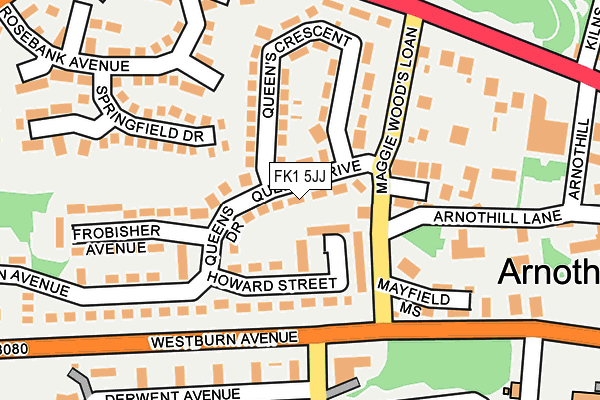 FK1 5JJ map - OS OpenMap – Local (Ordnance Survey) FK1 5JJ map - OS OpenMap – Local (Ordnance Survey)