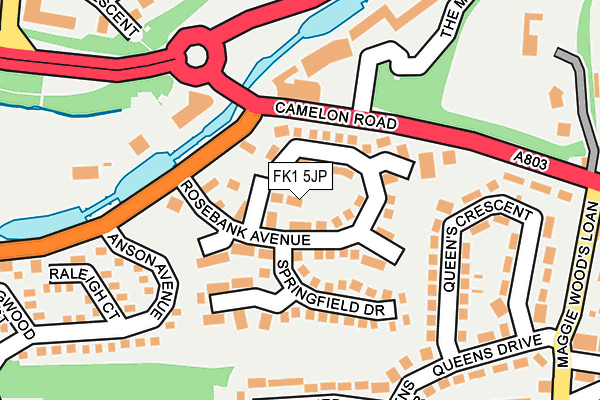 FK1 5JP map - OS OpenMap – Local (Ordnance Survey) FK1 5JP map - OS OpenMap – Local (Ordnance Survey)