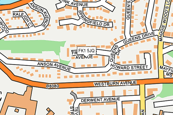 FK1 5JQ map - OS OpenMap – Local (Ordnance Survey) FK1 5JQ map - OS OpenMap – Local (Ordnance Survey)