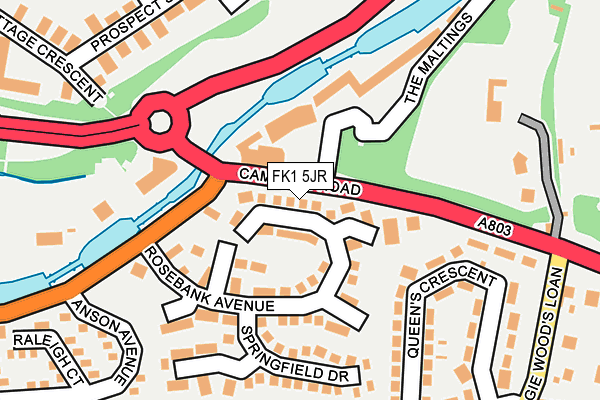 FK1 5JR map - OS OpenMap – Local (Ordnance Survey) FK1 5JR map - OS OpenMap – Local (Ordnance Survey)