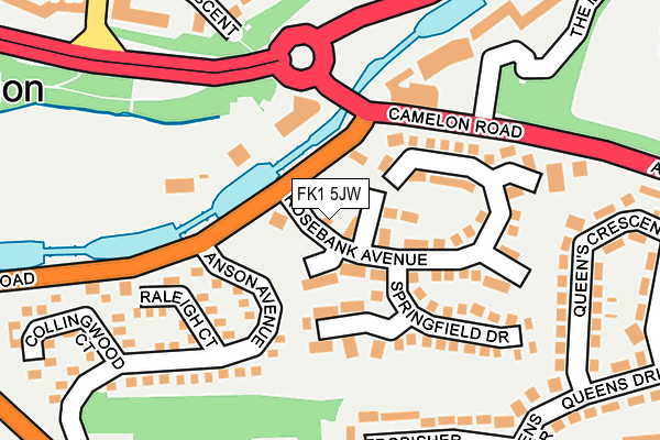 FK1 5JW map - OS OpenMap – Local (Ordnance Survey) FK1 5JW map - OS OpenMap – Local (Ordnance Survey)