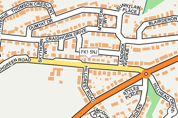 FK1 5NJ map - OS OpenMap – Local (Ordnance Survey) FK1 5NJ map - OS OpenMap – Local (Ordnance Survey)