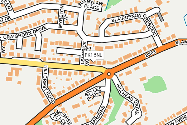FK1 5NL map - OS OpenMap – Local (Ordnance Survey) FK1 5NL map - OS OpenMap – Local (Ordnance Survey)