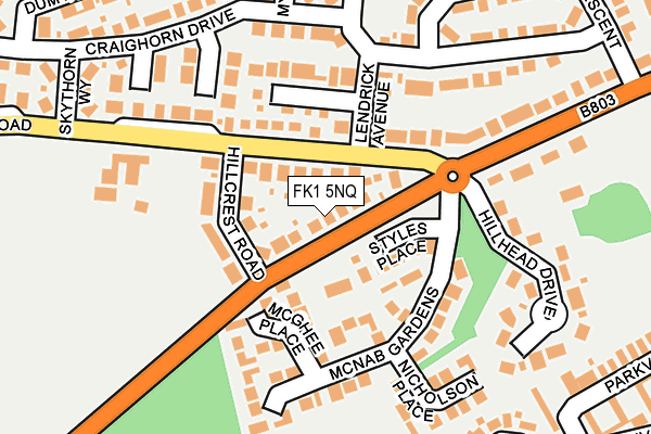 FK1 5NQ map - OS OpenMap – Local (Ordnance Survey) FK1 5NQ map - OS OpenMap – Local (Ordnance Survey)