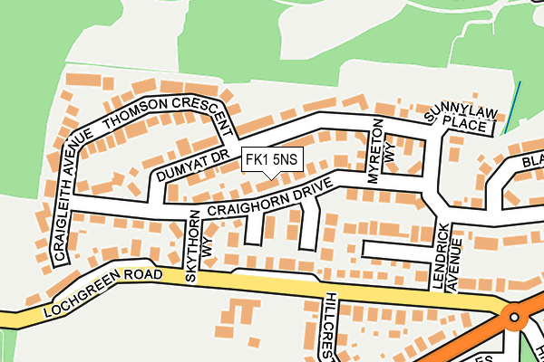 FK1 5NS map - OS OpenMap – Local (Ordnance Survey) FK1 5NS map - OS OpenMap – Local (Ordnance Survey)