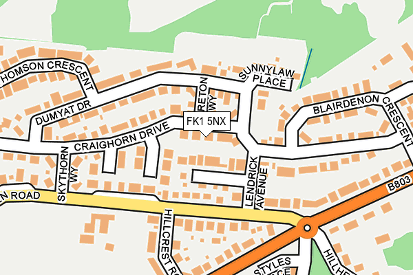 FK1 5NX map - OS OpenMap – Local (Ordnance Survey) FK1 5NX map - OS OpenMap – Local (Ordnance Survey)
