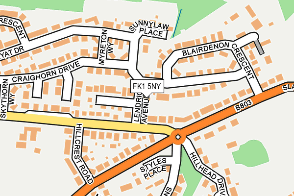 FK1 5NY map - OS OpenMap – Local (Ordnance Survey) FK1 5NY map - OS OpenMap – Local (Ordnance Survey)