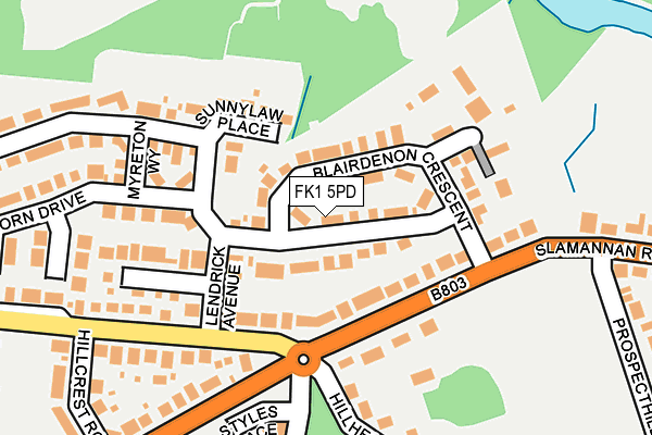 FK1 5PD map - OS OpenMap – Local (Ordnance Survey) FK1 5PD map - OS OpenMap – Local (Ordnance Survey)