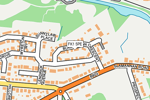 FK1 5PE map - OS OpenMap – Local (Ordnance Survey) FK1 5PE map - OS OpenMap – Local (Ordnance Survey)