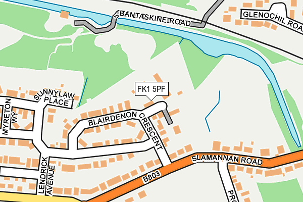 FK1 5PF map - OS OpenMap – Local (Ordnance Survey) FK1 5PF map - OS OpenMap – Local (Ordnance Survey)