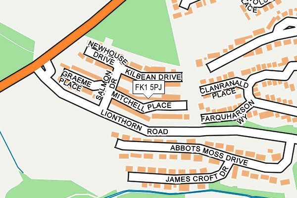 FK1 5PJ map - OS OpenMap – Local (Ordnance Survey) FK1 5PJ map - OS OpenMap – Local (Ordnance Survey)