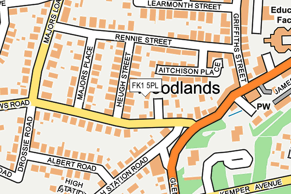 FK1 5PL map - OS OpenMap – Local (Ordnance Survey) FK1 5PL map - OS OpenMap – Local (Ordnance Survey)
