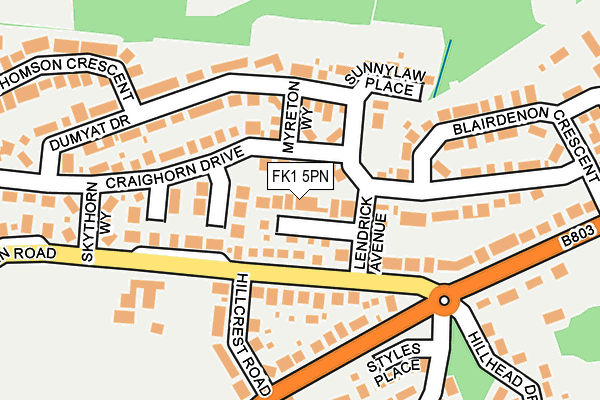 FK1 5PN map - OS OpenMap – Local (Ordnance Survey) FK1 5PN map - OS OpenMap – Local (Ordnance Survey)