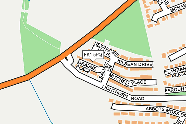 FK1 5PQ map - OS OpenMap – Local (Ordnance Survey) FK1 5PQ map - OS OpenMap – Local (Ordnance Survey)