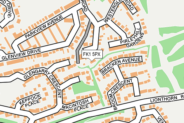 FK1 5PX map - OS OpenMap – Local (Ordnance Survey) FK1 5PX map - OS OpenMap – Local (Ordnance Survey)