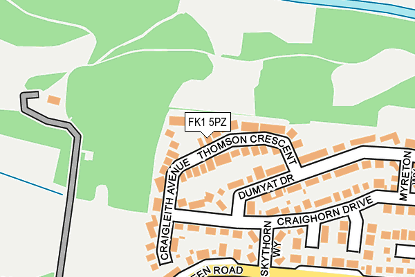 FK1 5PZ map - OS OpenMap – Local (Ordnance Survey) FK1 5PZ map - OS OpenMap – Local (Ordnance Survey)
