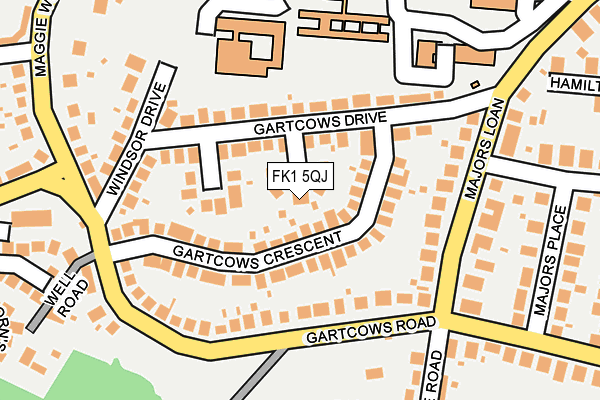 FK1 5QJ map - OS OpenMap – Local (Ordnance Survey) FK1 5QJ map - OS OpenMap – Local (Ordnance Survey)