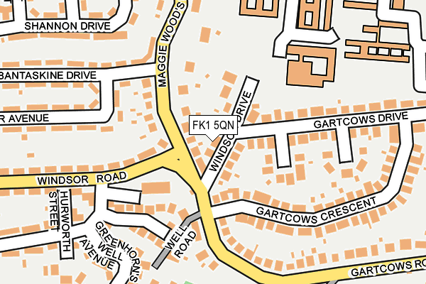 FK1 5QN map - OS OpenMap – Local (Ordnance Survey) FK1 5QN map - OS OpenMap – Local (Ordnance Survey)