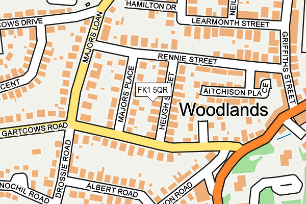 FK1 5QR map - OS OpenMap – Local (Ordnance Survey)